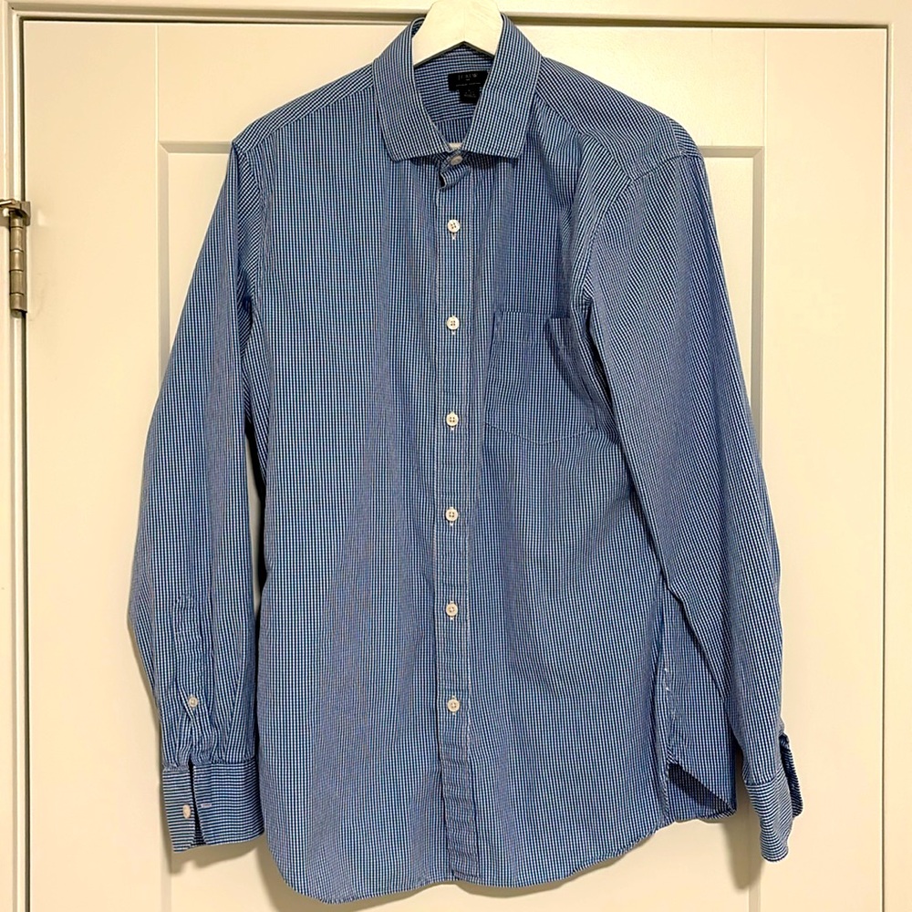 Blue JCrew Button Up Office Wear (Slim Fit)